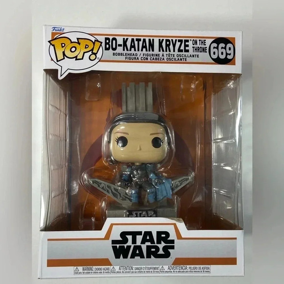Star Wars - Bo Katan Kyrze on the Throne - Large Bobblehead #669 Funko Pop! BNIB - Picture 4 of 9